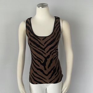 NWT WHBM Tiger Print Sweater Tank Size X Small